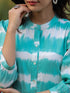 Women Sea Green Tie and Dye Pure Cotton Fit and Flared Midi Dress